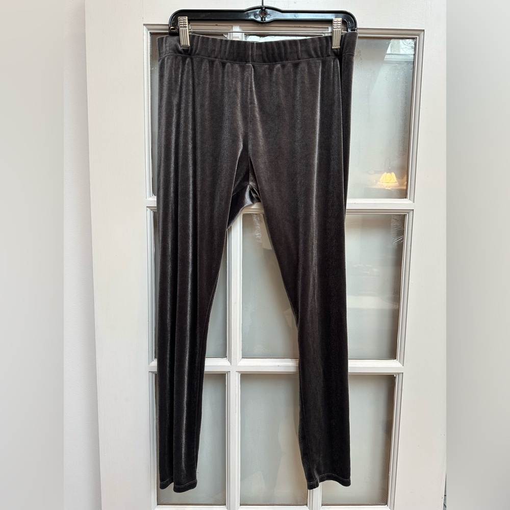 Nordstrom Women’s Velvet Velour Pull On Lounge Joggers Pants Size XL Pewter Grey